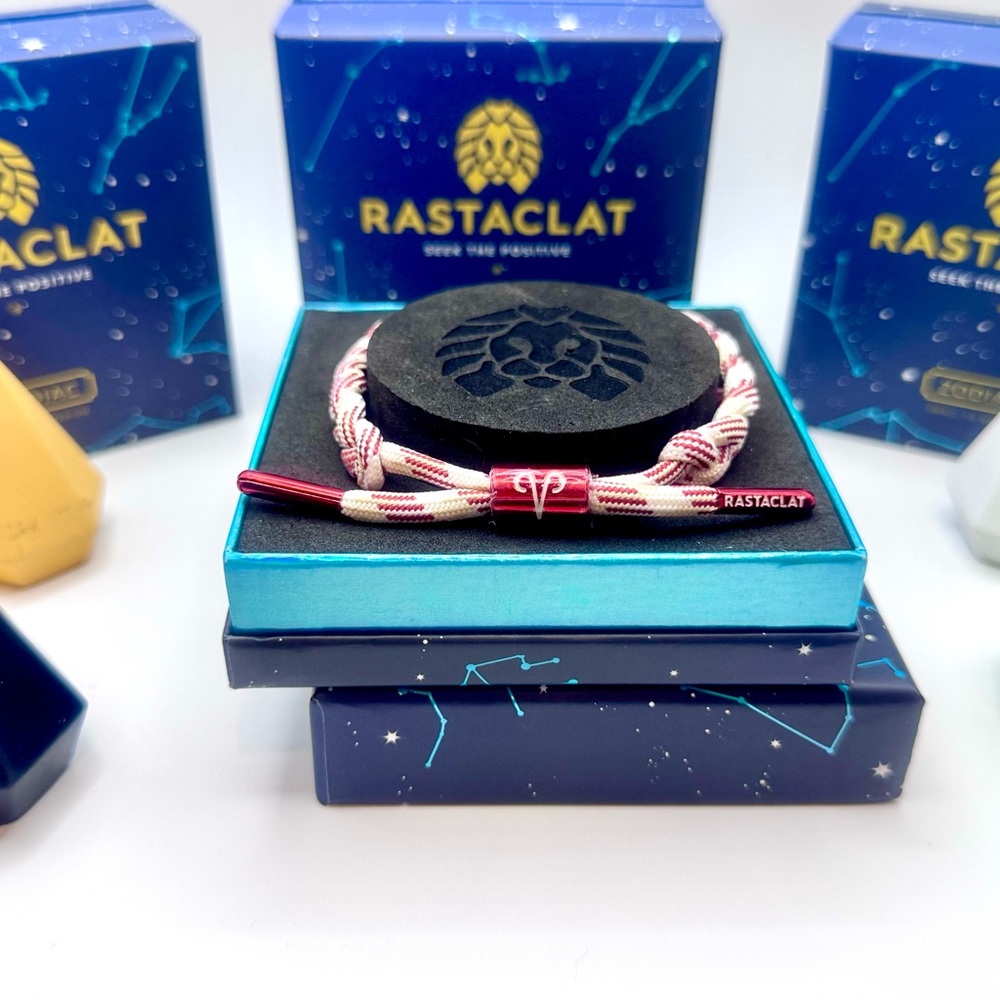 Rastaclat Original Hand Braided Zodiac(ARIES) Adjustable Bracelet NIB Great Gift - Picture 3 of 5